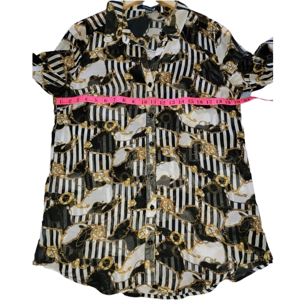 Printed Sheer Top From Forever 21 - Picture 4 of 6